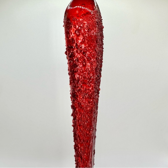 Set of 3 Red Textured Icicle Ornaments - Picture 8 of 10